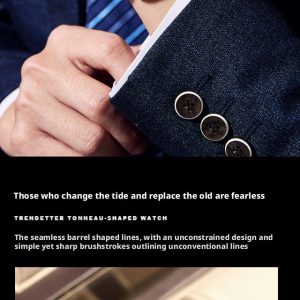 Mstianq 1121 Barrel-Shaped Men's Quartz Watch