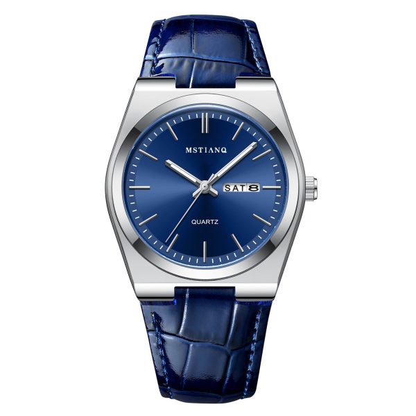 Blue Surface Silver Shell Blue Strap