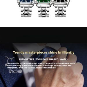 Mstianq 1121 Barrel-Shaped Men's Quartz Watch