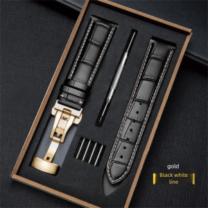 Bamboo Leather Belt With Pin Buckle/Butterfly Buckle Set