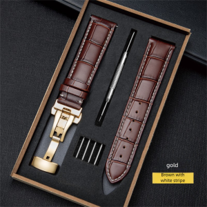 Bamboo Leather Belt With Pin Buckle/Butterfly Buckle Set