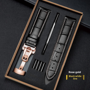 Bamboo Leather Belt With Pin Buckle/Butterfly Buckle Set